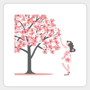 cherry blossom tree Magnet